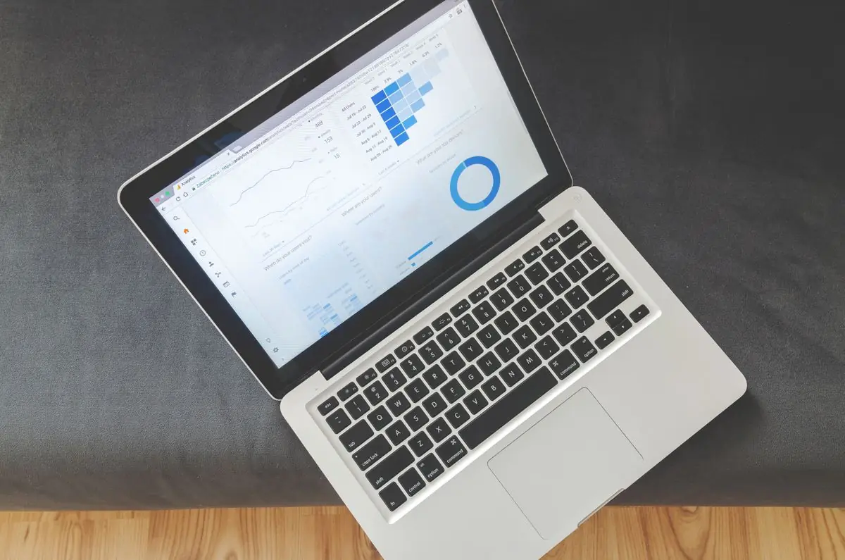 Search analytics on a laptop